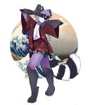  anthro aries_(symbol) clothed clothing fallen_piee hi_res jojo_pose male mammal paomi_suzuki pose procyonid raccoon solo 