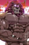  abs anthro biceps bodily_fluids cum felid feline genital_fluids genitals hair kirby_(series) kirby_and_the_forgotten_land leongar lion male mammal muscular muscular_anthro muscular_male nintendo nipples pantherine pecs penis possession red_hair saliva solo teeth thymilph vein veiny_muscles veiny_penis 