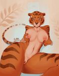  absurd_res anthro areola breasts dreamworks female genitals hi_res holding_breast kung_fu kung_fu_panda looking_at_viewer master_tigress nipples nude panika pussy sitting solo tale thick_thighs tigress_(disambiguation) 