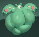  big_breasts black_eyes breasts featureless_breasts female generation_5_pokemon green_body hi_res huge_breasts huge_thighs humanoid hyper hyper_breasts hyper_hips hyper_thighs kkoart nintendo nude open_mouth pokemon pokemon_(species) reuniclus solo thick_thighs wide_hips 