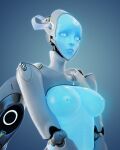  3d_(artwork) absurd_res areola batesz2 big_breasts blender_(software) blizzard_entertainment blue_body blue_eyes blue_sclera blue_skin breasts clothed clothing digital_media_(artwork) echo_(overwatch) eyelashes female glowing hi_res holographic humanoid machine nipples not_furry overwatch parted_lips robot robot_humanoid solo teeth topless translucent_body_parts white_body 