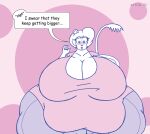  2020 anthro belly big_belly big_breasts big_butt blush bottomwear breasts butt clothing copyright_symbol digital_media_(artwork) english_text female gerbil hair hi_res huge_breasts huge_thighs mammal murid obese obese_anthro obese_female open_mouth overweight overweight_anthro overweight_female pants rodent sandy_(satsumalord) satsumalord shirt sigh sketch solo speech_bubble symbol text thick_thighs topwear 