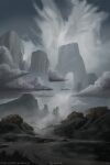  1other artist_name bush cloud fog highres kvacm mountain original outdoors scenery solo web_address 