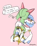  accessory ambiguous_gender blush butt clothed clothing duo dustedpollen eyewear female gardevoir generation_3_pokemon glasses hi_res humanoid kirlia masturbation nintendo not_furry object_in_pussy pokemon pokemon_(species) questionable_consent text 