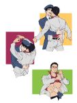  2boys absurdres cuffs groping handcuffs highres hongjiupingzi kiryuu_kazuma majima_everywhere majima_gorou multiple_boys police police_uniform ryuu_ga_gotoku_(series) ryuu_ga_gotoku_1 uniform 