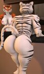  3d_(artwork) abs anthro big_butt breasts bubble_butt butt digital_media_(artwork) duo faceless_character faceless_female felid female hi_res inside kyleroo looking_at_viewer mammal muscular muscular_female navel nude open_mouth pantherine petruz_(copyright) presenting presenting_hindquarters rear_view side_boob smile source_filmmaker teeth tiger tiger_(petruz) 