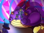  absurd_res activision avian belly big_(disambiguation) big_butt bigboispyro bird butt dragon duo hi_res huge_butt male male/male mango_the_toucan overweight overweight_male spyro_the_dragon thick_thighs toucan 
