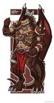  2018 2_horns 3_toes abs accessory anthro armor barefoot blue_eyes bottomwear bracers brown_body brown_scales clothing countershade_torso countershading dated digital_media_(artwork) dragon fansl feet furgonomics hair harness hi_res horn loincloth male membrane_(anatomy) membranous_wings muscular muscular_anthro muscular_arms muscular_male muscular_thighs pecs scales scalie shoulder_pads signature simple_background solo spiked_shoulder_pads spikes standing tail tail_accessory toes unconvincing_armor weibo weibo_logo white_background white_hair white_horn wings 