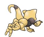  abra adeviantcritter ambiguous_gender butt crawling ears_up feet foot_focus generation_1_pokemon humanoid nintendo pokemon pokemon_(species) rear_view solo tail tan_body 