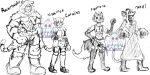  2023 absurd_res annoyed annoyed_expression anthro anthrofied armor armwear black_and_white black_body black_ears black_fur boots bowl_haircut cahara canid canine clothing cougar d&#039;arce dipstick_tail distracting_watermark elbow_gloves enki_(fear_&amp;_hunger) fangs fear_and_hunger felid feline female fist fluffy fluffy_tail footwear fox fur fur_coat gloves group hair hand_on_hip handwear hi_res knight long_boots long_hair male mammal markings monochrome multicolored_body multicolored_fur murid murine nordic plate_armor platform_boots platform_footwear platform_shoes protruding_teeth ragnvaldr rat robe rodent shoes simple_background sketch smug_grin standing striped_markings striped_tail stripes tail tail_markings teeth two_tone_body two_tone_fur unapera warrior watermark whiskers white_background wordplay 
