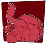  absurd_res anthro belly big_belly big_butt birdo_(artist) butt canid canine canis cross deep_navel demon digital_media_(artwork) fur hair hi_res huge_belly inverted_cross jackal looking_at_viewer male mammal moobs morbidly_obese navel nude obese overweight piercing smile solo tail thick_thighs tongue wide_hips zici_(johnnyfiveaces) 