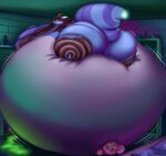  2021 anthro belly belly_expansion belly_inflation big_belly big_breasts big_butt big_cheeks blue_body blue_ears blue_eyes blue_nose blush book breast_expansion breasts brown_clothing brown_legwear brown_stockings butt butt_expansion cauldron cheek_bulge clothing colored detailed_background digital_media_(artwork) dragon expansion female food fruit gabrielle_(oregene) glowing glowing_horn glowing_nose glowing_tail_tip green_liquid hair halloween hat headgear headwear hi_res holidays horn huge_breasts huge_butt hyper hyper_belly hyper_breasts hyper_butt immobile inflation inflation_fetish legwear looking_back lying magic_inflation markings on_front oregene pattern_clothing pattern_legwear pattern_stockings pink_clothing pink_inner_ear pink_thong pink_underwear plant potion_bottle pumpkin red_hair scalie shaded solo spellbook stockings striped_clothing striped_legwear striped_markings striped_stockings striped_tail stripes swelling tail tail_markings thick_tail thong tight_clothing torn_clothing underwear western_dragon witch_costume witch_hat 