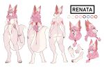  absurd_res anthro arctic_fox canid canine danglebat female fox fycroh hi_res liltaiga4 mammal model_sheet renata_(danglebat) 