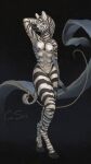  8_breasts anthro black_nipples breasts cu_sith_(artist) equid equine erba female hi_res hooves mammal multi_breast nipples nude pose simple_background solo stripes zebra 