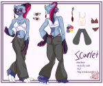  absurd_res anthro baggy_clothing big_butt butt clothing discodemon generation_8_pokemon gynomorph hi_res intersex lingerie nintendo pokemon pokemon_(species) purple_eyes red_eyes scarlet_(discodemon) sneasler solo submissive text 