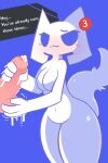  after_orgasm_torture anthro blush bodily_fluids clyde_(discord) cum dialogue discord_(app) dominant dominant_female duo female genital_fluids handjob hi_res male male/female multiple_orgasms orgasm penile ram_g_thunder sex speech_bubble tail 