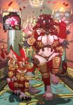  2023 anthro arena armor atryl big_breasts blizzard_entertainment blush bovid bovine breasts butt butt_slap canid cleavage clothed clothing duo female gladiator hi_res male mammal partners red_mark shawasha_(duskthebatpack) shield size_difference skimpy skimpy_armor slap smaller_male smug_grin taller_female tauren victory vulpera warcraft warrior weapon zandai_(duskthebatpack) 