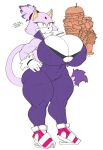  anthro big_breasts blaze_the_cat breasts cleavage clothed clothing colored domestic_cat felid feline felis female harkonner hi_res huge_breasts mammal nipple_outline sega solo sonic_the_hedgehog_(series) thick_thighs third-party_edit wide_hips 