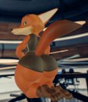  3d_(artwork) anthro big_butt bottomwear butt camseven canid canine clothed clothing digital_media_(artwork) disney exercise fox fully_clothed fur hi_res looking_at_viewer male mammal nick_wilde orange_body pants raised_tail red_fox sexy_eyes shirt shorts smile snout solo tail tank_top thick_thighs tight_bottomwear tight_clothing tight_pants topwear wide_hips workout workout_clothing workout_outfit zootopia 