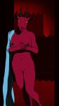  anthro bovid breasts caprine caprine_demon cloak clothing demon female genitals goat goat_demon hi_res judas_and_jesus mammal mary_magdalene navel night nipples nude outside public public_nudity pussy rebeldragon101 robe 