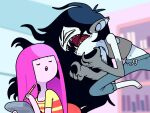  2023 adventure_time angry animal_humanoid argument bat bat_humanoid black_hair candy candy_humanoid candy_people_(at) cartoon_network dessert discount-supervillain duo female food food_creature food_humanoid fur grey_body grey_fur grey_skin hair humanoid living_candy mammal mammal_humanoid marceline_abadeer mid_transformation midriff pink_body pink_hair pink_skin princess_bubblegum sharp_teeth sweatpants teeth vampire 