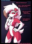  4_fingers anthro breasts chest_tuft clitoris dialogue featureless_breasts female fingers fur generation_7_pokemon genitals hair hi_res looking_down lycanroc lynn_(theidiotmuffin) midnight_lycanroc navel nintendo nude pokemon pokemon_(species) pussy red_body red_eyes red_fur signature solo speech_bubble text theidiotmuffin thinking tuft url white_body white_fur white_hair 