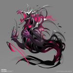  1boy alternate_costume aurelion_sol_(league_of_legends) black_skin colored_skin dragon from_side glowing_mouth grey_background highres league_of_legends monster neona_gloom open_mouth sharp_teeth simple_background solo teeth 
