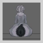  absurd_res anthro anus big_anus big_butt black_anus bovid bovid_horn butt caprine caprine_horn curved_horn darkened_anus detailed_anus dock fluffy fluffy_tail fur girly grey_body grey_fur hair hi_res horn huge_anus huge_butt hyper hyper_anus lap_lamb looking_away male mammal multicolored_body multicolored_fur neck_tuft sheep short_hair short_tail simple_background sitting solo sven_(lap_lamb) tail tuft two_tone_body two_tone_fur wide_hips wrinkles 