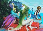 2020 akrolayn amazing_background ambiguous_gender anthro arm_markings avian barefoot beak biped black_claws blue_beak blue_body blue_feathers blue_hair blue_tail brown_hair calf_tuft claws clothed clothing colorful countershading detailed detailed_background digital_media_(artwork) digital_painting_(artwork) digitigrade ear_tuft feathers feet fur furniture green_body green_eyes green_fur group hair leg_tuft male mammal markings multicolored_body multicolored_feathers multicolored_fur multicolored_hair nevrean nude open_mouth open_smile outside plant purple_body purple_feathers purple_hair sergal smile table tail tail_tuft trio tuft two_tone_body two_tone_fur two_tone_hair white_body white_countershading white_fur winged_arms wings yellow_body yellow_feathers 