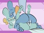  1-upclock 2023 3_toes absurd_res anthro anthro_on_anthro anus big_breasts big_butt blue_body blue_pussy blue_scales blue_spots breasts butt cheek_fins daughter_(lore) duo feet female female/female female_on_bottom female_on_top fin generation_3_pokemon genitals half-closed_eyes head_fin hi_res incest_(lore) kay_(1-upclock) legs_up lying mabel_(1-upclock) marine mother_(lore) mother_and_child_(lore) mother_and_daughter_(lore) mudkip narrowed_eyes nintendo no_pupils on_back on_bottom on_top open_mouth orange_body orange_cheeks orange_scales parent_(lore) parent_and_child_(lore) parent_and_daughter_(lore) pokemon pokemon_(species) pussy raised_hand scales scalie sex smile spots spotted_body spotted_scales tail tail_fin toes tribadism vaginal 