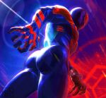  1boy artist_name ass aya_(the_fuzzy_aya) blue_bodysuit bodysuit large_pectorals male_focus marvel mask miguel_o&#039;hara muscular muscular_male pectorals red_bodysuit solo spider-man:_across_the_spider-verse spider-man:_into_the_spider-verse spider-man_(2099) spider-man_(series) thick_thighs thighs two-tone_bodysuit 
