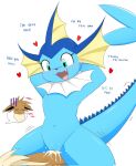  &lt;3 anthro blue_body bodily_fluids brown_body brown_fur chest_tuft cowgirl_position cum cum_in_pussy cum_inside dialogue duo eevee eeveelution eyes_closed female female_penetrated fin from_front_position fur generation_1_pokemon genital_fluids green_eyes happy happy_sex hi_res male male/female male_penetrating male_penetrating_female nakachidragon nintendo on_bottom on_top penetration penile penile_penetration pokemon pokemon_(species) sex tail text tuft vaginal vaginal_penetration vaporeon virgin 