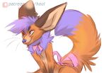  anthro canid canine fennec fluffy fox hair heterochromia jasper_(pizzacow) koul mammal purple_hair 