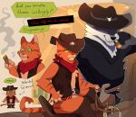  alternate_universe anthro belt belt_buckle black_nose bodily_fluids boots cactus canid canine canis chibi cigar cigar_in_mouth cigar_smoke claws cloak clothed clothing cowboy cowboy_boots cowboy_hat cowboy_outfit death_(puss_in_boots) dialogue domestic_cat dreamworks duo english_text equid equine facial_markings felid feline felis feral fire fluffy footwear frown fur green_eyes grey_body grey_fur grin group handkerchief hat head_markings headgear headwear hi_res holding_object horse interspecies kerchief light light_beam long_tail male male/male mammal markings mask_(marking) object_in_mouth orange_body orange_fur outlaw outside plant poncho prick_ears puss_in_boots_(dreamworks) puss_in_boots_(film) puss_in_boots_the_last_wish reins riding riding_on_back saddle sharp_teeth signature sitting size_difference smile smirk smoking smoking_cigar speech_bubble standing sun sunbeam sunlight tabby_cat tail talking_to_another talking_to_partner tears teeth text theoriginalkittypet tongue tongue_out topwear trio vest white_body white_claws white_fur wolf 