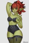  breasts clothed clothing female female/female gobbo goblin goth goth_(goth) hi_res humanoid meezady not_furry roxxxan solo 
