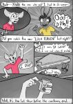  2023 absurd_res anthro beauchamp_(halcyon) clothed clothing comic dialogue digital_media_(artwork) duo english_text female food fur greyscale hair halcyon_(series) herba_(halcyon) hi_res lagomorph leporid lost_andsafe male male/female mammal monochrome mouse murid murine open_mouth rabbit rodent sandwich_(food) simple_background text 