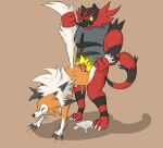  anal anthro anthro_on_feral bestiality bodily_fluids canid canine claw_marks crying cum duo dusk_lycanroc felid feline feral forced generation_7_pokemon genital_fluids hi_res incineroar leg_grab lycanroc male male/male mammal nintendo pokemon pokemon_(species) rape tail tail_grab tears 