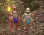  2023 3d_(artwork) 5:4 anthro blender_(software) blender_eevee bottomwear bottomwear_down brother_(lore) brothers_(lore) bulge charmander charmeleon chubby_male clothed clothing digital_media_(artwork) duo fire flaming_tail generation_1_pokemon goeybowser lizard male male/male nintendo nipples one_eye_closed open_mouth orange_body panties pants pants_down partially_clothed pokemon pokemon_(species) reptile scalie sibling_(lore) simple_background tail underwear wink 