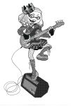  absurd_res amplifier animal_humanoid autenticovadito bass_guitar black_and_white boots cephalopod cephalopod_humanoid clothing coleoid crown decapodiform digital_media_(artwork) fangs female fingerless_gloves fishnet_leggings footwear gem gloves greyscale guitar handwear headgear hi_res humanoid inkling inkling_girl jacket laces marine marine_humanoid mollusk mollusk_humanoid monochrome musical_instrument nintendo nintendo_switch off_the_hook_(splatoon) pearl_(splatoon) plucked_string_instrument punk screentone skirts solo spikes splatoon splatoon_(series) string_instrument studs teeth topwear traditional_media_(artwork) wire 