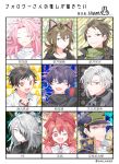  1girl 6+boys ainchase_ishmael aqua_eyes artist_name black_alberich black_hair blue_eyes braid brown_eyes brown_hair character_name closed_eyes eiyuu_densetsu elsword ensemble_stars! fine_(futagohime) fushigiboshi_no_futago_hime grey_hair harada_minoru hatsutori_hajime herrscher_(elsword) highres isoi_reiji jojo_no_kimyou_na_bouken kamen_rider kamen_rider_ex-aid_(series) kujo_jotaro multiple_boys nagumo_tetora orange_eyes parad pink_hair purple_eyes purple_hair red_eyes red_hair saibou_shinkyoku sakuraihum 