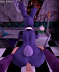  2023 3d_(artwork) anal anal_penetration animatronic anthro butt checkered_floor digital_media_(artwork) dildo duo erection first_person_view five_nights_at_freddy&#039;s five_nights_at_freddy&#039;s_2 from_behind_position genitals lagomorph leporid machine male male/male male_penetrated male_penetrating male_penetrating_male mammal nsg_editor nude penetration penis plushie poster rabbit robot scottgames sex sex_toy source_filmmaker tail withered_bonnie_(fnaf) 