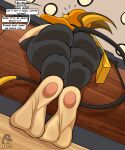  2023 areola areola_slip barefoot big_breasts big_butt bodily_fluids breasts butt counter desiree_(zp92) dialogue dirty_feet english_text feet female foot_focus generation_1_pokemon hi_res huge_breasts huge_butt low-angle_view nintendo nipple_slip pokemon pokemon_(species) purse raichu short_stack soles solo sweat sweaty_feet text thick_thighs tiptoes zp92 