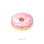  39no39 artist_name doughnut food food_focus icing no_humans original shadow simple_background still_life white_background 