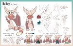  absurd_res anthro bat bat_wings belfry_(tamberlane) blush chest_tuft clothed clothing digital_media_(artwork) female fur hair hi_res mammal membrane_(anatomy) membranous_wings model_sheet nude pixel-prism smile solo tamberlane_(comic) text tuft white_body white_fur wings 