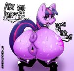  anus big_butt butt female feral friendship_is_magic genitals goth hair hasbro hi_res huge_butt my_little_pony purple_body purple_eyes purple_hair pussy solo thedeathcrow05 twilight_sparkle_(mlp) 