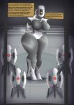  absurd_res aperture_science big_breasts big_butt boots breasts butt clothing curvy_figure dialogue female footwear glados group hands_behind_back hi_res human humanoid looking_at_viewer machine mammal nude photolol.03 portal_(series) robot sentry_turret_(portal) simple_background text thick_thighs valve voluptuous wide_hips 