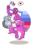  animate_inanimate anthro diaper dinosaur flag flag_(object) happy hi_res holding_flag holding_object inflatable jumping littlebeauboy living_inflatable male pattern_diaper pool_toy reptile scalie simple_background smile solo zoran 