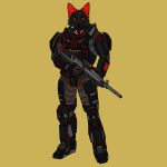  anthro canid canine clothing darko exoskeleton fantasy fox future halo knife male mammal military military_uniform mleczowski soldier solo uniform warrior 