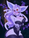  ambiguous_gender anthro blood bodily_fluids breasts buutymon cleavage clothed clothing crossed_arms eeveelution espeon fangs female feral generation_1_pokemon generation_2_pokemon legwear nintendo pokemon pokemon_(species) teeth thick_thighs thigh_highs zubat 