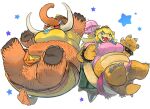  alternate_species anthro bandeau barefoot belly big_belly big_breasts blonde_hair blue_eyes breasts brown_body brown_fur brown_hair claws clothed clothing dress duo elephant_daisy elephantid fat_belly feet female fur furrification green_shell hair holding_parasol koopa long_tusks low-angle_view mammal mammoth mario_bros midriff navel nintendo no_underwear open_mouth open_smile overweight overweight_female parasol princess_daisy princess_koopa princess_peach proboscidean proboscis_(anatomy) scales scalie shell simple_background smile spiked_shell spikes spikes_(anatomy) star tail topwear trunk_(anatomy) tusks upskirt utsuki_maito white_background woolly_mammoth x_navel yellow_body yellow_scales 